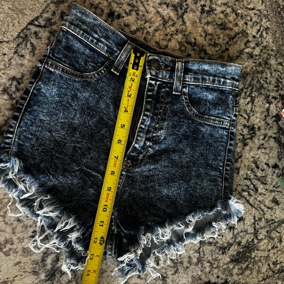 GJG High Rise Shorts Size S/24 Mineral Dark Wash Blue Jean Denim Shorts - Picture 10 of 16